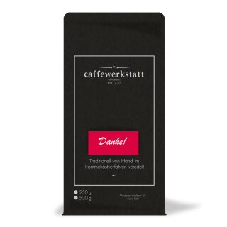 Caffewerkstatt "DANKE!" -250g ganze Bohne